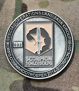 Korps Commandotroepen Mali coin met zilveren dolk