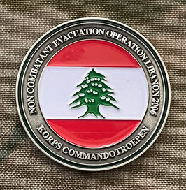 Korps Commandotroepen coin - Evacuatiemissie Libanon