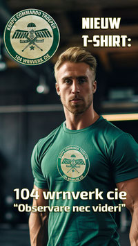 Nieuw! 104 WRNVERKCIE T-shirt groen bedrukt met goudkleurig logo