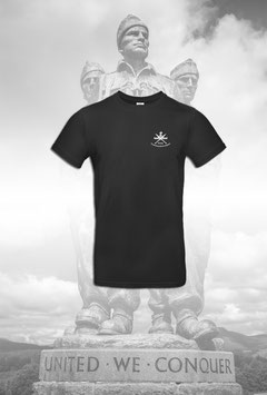 Korps Commandotroepen T-shirt zwart bedrukt met wit Korps logo