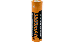 Opruiming! Fenix ARB-L18-3500U 18650 accu met micro-USB-poort, 3500 mAh