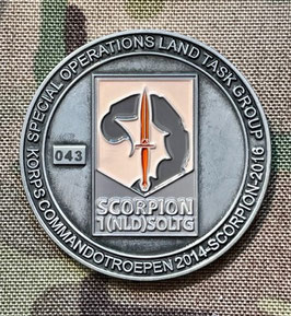 Korps Commandotroepen Mali coin met rode dolk