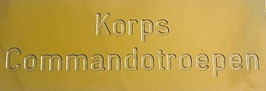 Messing naamplaatje Korps Commandotroepen