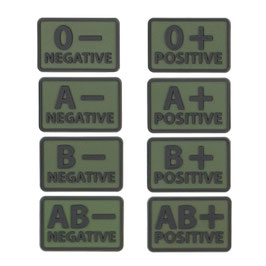 PVC Patch Blood Type (olive)