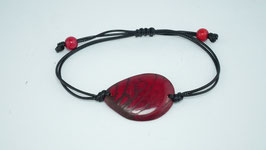 Armband "Conchapu" rot, verstellbar/ Bracelet "Conchapu" , red, adjustable