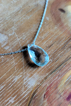 Collana Simple Essence con prasiolite a goccia