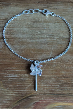 ORIGAMI - bracciale in argento con una piccola girandola