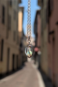Collana Lovely Pods in Argento 925 con Opale Etiope Sferico