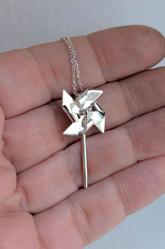 ORIGAMI - Girandola in argento fatta a mano misura piccola - Calcagnini Gioielli