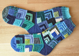 Patchworksocken Grösse 45 - 47
