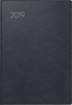 Modell 731 10x14cm Leder-Einband Schwarz - Brunnen Taschenkalender 2023