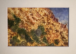 DRAMATIC MOUNTAINSIDE CLOSE-UP MATTED GICLEE PHOTO PRINT-NEW!