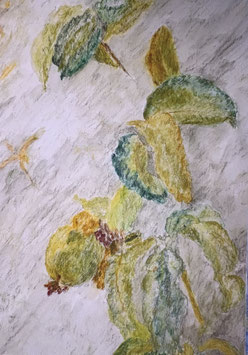 BY THE BACKYARD WALL GICLEE WATERCOLOR PRINT-NEW!