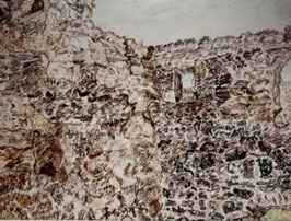 MEDIEVAL RUINS HIGH DEFINITION METAL PRINT WITH METAL HANGER BACKING--NEW!