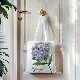 Tasche Stoffbeutel Hortensie