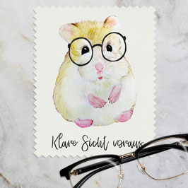 Brillenputztuch Microfaser mit Motiv Hamster
