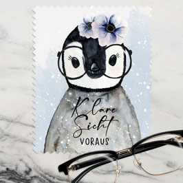 Brillenputztuch Microfaser mit Pinguin Motiv