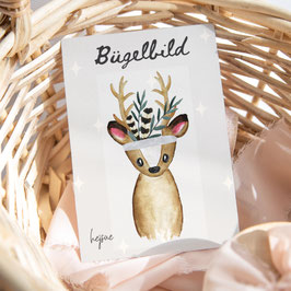 Bügelbild Reh Hirsch