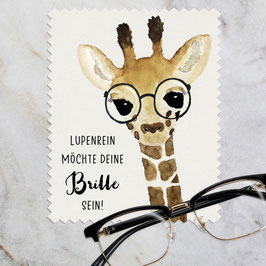 Brillenputztuch Microfaser mit Motiv Giraffe