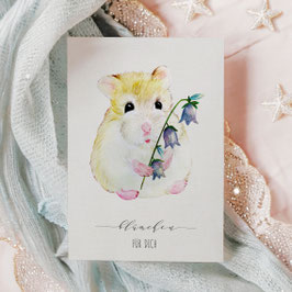 Postkarte Hamster Geburtstag