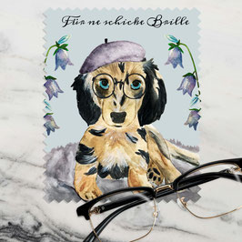 Brillenputztuch Microfaser mit Motiv Hund Dackel