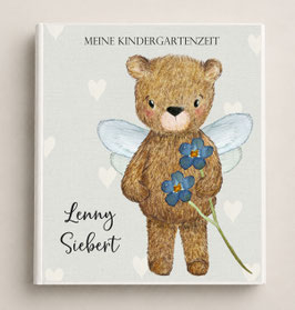 Mut Bär Kindergarten Ordner personalisiert mit Name, Portfolio Ordner für den Kindergarten Kindergrippe oder Tagesmutti
