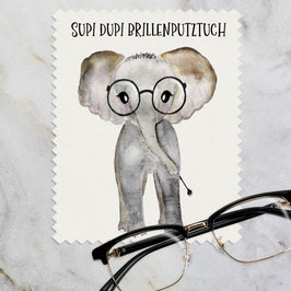 Brillenputztuch Microfaser mit Motiv Elefant