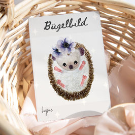 Bügelbild Igel Mädchen