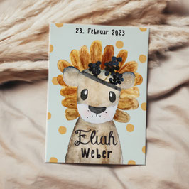 Uhefthülle Impfpasshülle Löwe, Uheft & Impfpass, Geschenkidee Baby