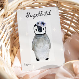 Bügelbild Pinguin Mädchen