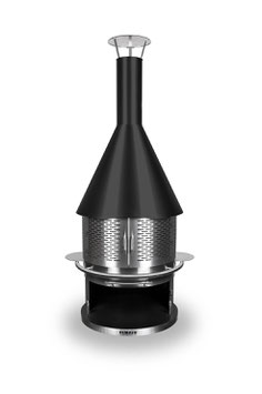 DIMARO® - Garden Fireplace Stainless Steel "MODEL L 800" Black