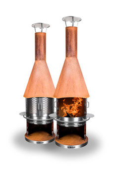 DIMARO® - GARDEN FIREPLACE CORTEN STEEL "MODEL S 600" RUSTY