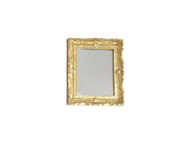 EF003 GK Spiegel mit Goldrahmen Antik 7x5,5cm