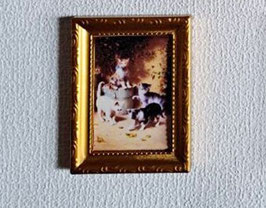 EF003 Katzenbild "Kätzchen draußen" Rahmen 6x8cmH