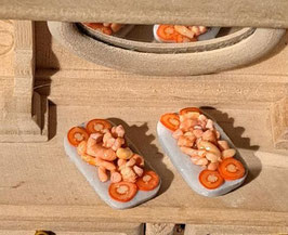 EF020 Shrimps auf "Steinplatte" garniert