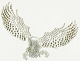 Adler, Schwan, Ente Bügelbild Applikation Strass Studs Hotfix Glitzersteine Schmucksteine Kostüm Trachten Verzierung bügeln Design Deko edel verschiedene Farben/ Größen