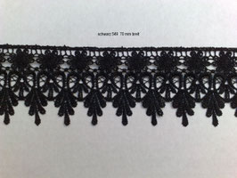 ÄtzSpitze Spachtelspitze Spitzen-Borte Guipure Zierband Vintage Shabby Rest Design Deko edel 70mm breit Farbe: schwarz oder weiß 549