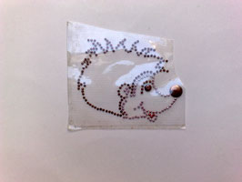 Igel Gecko Echse Bügelbild Applikation Strass Studs Hotfix Glitzersteine Schmucksteine Kostüm Trachten Verzierung bügeln Design Deko edel verschiedene Farben/ Größen