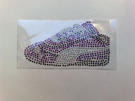 Fussball Turnschuh/ Sneaker Bügelbild Applikation Strass Studs Hotfix Glitzersteine Schmucksteine Kostüm Trachten Verzierung bügeln Design Deko edel verschiedene Farben/ Größen