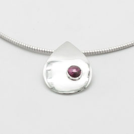 COLLIER GOUTTE GRENAT SERTI