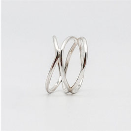BAGUE "ONDES" triple fil