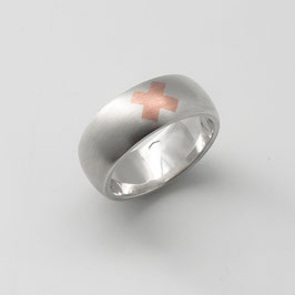 BAGUE "NOT AGREED" satinée petite croix