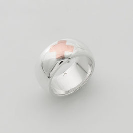 BAGUE "NOT AGREED" miroir petite croix
