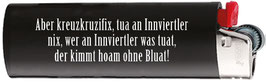 Feuerzeug BIC schwarz "Kreuzkruzefix"