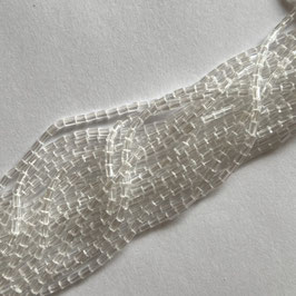 10-022)NEW　BEADS　(GLOSSY CLEAR  faceted Tubes 1.5×2 ) LB013