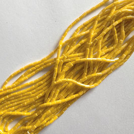 11-042)NEW BEADS (OPAQUE BANANA faceted Tubes 1.5×2)   YB012