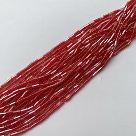11-002)BEADS (STRAWBERRY　CLEAR 6cut tube4×2)   RB032
