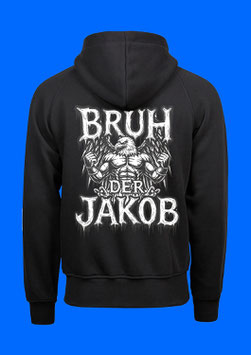Fashon Full ZipHoodie BruhDerJakob Black