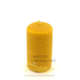 Stumpenkerze handgedreht 10x4cm