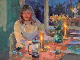 Candlelight and brownies